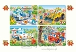Puzzle x 4 - Zabawne pojazdy *