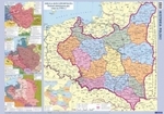 Polska mapa historyczna ścienna