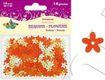 Cekiny kwiaty jasnopomarańczowe 10mm 14g (Ck069ry) % BPZ