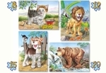 Puzzle x 4 - Zwierzęta *