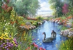 Puzzle 1500 Copy of ''Black Swans'', Andres Orpinas *