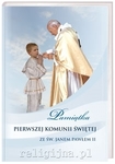 Pamiątka Pierwszej Komuni Świętej ze świętym Janem Pawłem II - dla chłopca