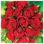 Karnet kwiatowy KW FF37 bukiet czerwonych róż