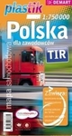 Polska TIR Mapa dla kierowców zawodowych plastik