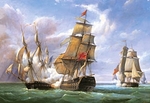 Puzzle 3000 Copy of ''Combat between the French Frigate »La Canonniere« and the English Vessel »The Tremendous«'' *