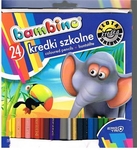 Kredki ołówkowe Bambino 24 kolorów 18 cm pudełko standard