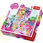 Puzzle Little Pony Zabawy kucyków - Puzzle 3w1