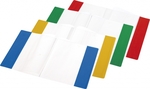 Okładki  na zeszyt  A5  przeźroczyste (kolorowa krawędź )  211 mm x 307 mm   (paczka = 50 sz.)