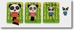 Puzzle warstwowe Rodzina pandy