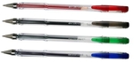 Długopis żelowy Titanum GA1030, wkład 0,7mm,  4 podstawowe kolory w etui