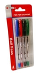 Długopis jednorazowy Todays Carnival, wkład 1,0mm, 4 podstawowe kolory w etui