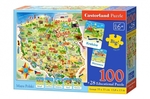 Puzzle Mapa Polski 100 elementów
