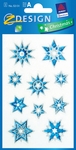 Naklejki świąteczne niebieskie płatki śniegu
