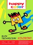 Blok techniczny - Happy Color A4 170g 10k. kolor  1szt HA 3550 2030-09