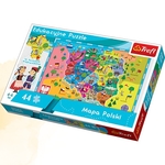 Puzzle 44 Mapa Polski dla dzieci