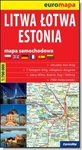 Litwa Łotwa Estonia mapa samochodowa 1:700 000