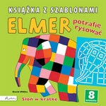Elmer Książka z szablonami Potrafię rysować Słoń w kratkę