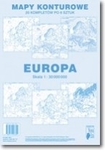 Europa Mapa konturowa. 20 kompletów po 6 map
