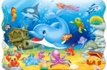 Puzzle 30 elementów Underwater Friends
