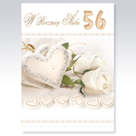 Karnet Urodziny B-6SC kwiaty mix wymienna cyfra
