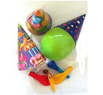 Zestaw party Bal mały (3 czapeczki, 3 trabki, 3 balony)