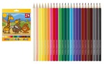 Kredki ołówkowe sześciokątne 24 kolory mix