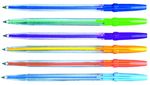 Długopis jednorazowy, grubość pisania: 0,7mm, 6 kolorów fluo w etui  AA944