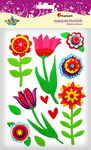 Naklejki filcowe: kwiatki, mix rozmiarów (113-0090) *