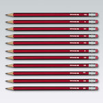 Ołówek techniczny Titanum z gumką 2H - op. 12 szt.