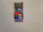 Długopis jednorazowy, żelowy Fun&Joy, 6 kolorów metalicznych w etui  (FJ-G06M)