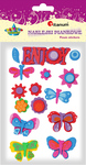 Naklejki piankowe: kwiatki, motylki, mIx kolorów i rozmiarów(EVA50285)