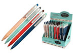 Długopis z niebieskim wymiennym wkładem 0,5mm w 4 kolorach obudowy  M&G (mix) (ABPH2701)