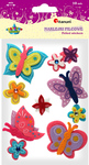Naklejki filcowe: motylki i kwiatki, mix rozmiarów (113-0050)
