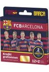 Kredki świecowe  FC Barcelona fan 4 -12+2 kolory gratis (grafionowe)