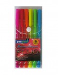 Długopis jednorazowy, żelowy, 6 kolorów fluorescencyjnych premium (607)