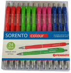 Długopis Sorento Penmate Colour, wkład 0,7mm niebieski, mix kolorów obudowy (TT7499) 24szt/opak