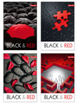 Brulion Dan-Mark Gloss Black&Red A5 kratka 96 (1072)