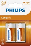 Bateria alkaliczna Philips R14 BABY / C 1,5V  LongLife R14L2B/10 2szt na blistrze