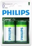 Bateria alkaliczna Philips LongLife R20 MONO/D 1,5V  R20L2B/10  2szt na blistrze % BPZ