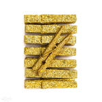 Klamerki brokatowe złote, 8 szt (CEOZ-104)