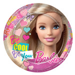Talerze papierowe średnie Barbie 20,5 cm (8szt.)