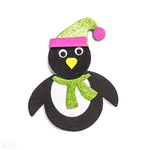 Zestaw kreatywny - pingwin z pianki z brokatem, 6 szt (KSPI-127) *