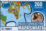 Puzzle Edukacyjne mapa Świata