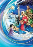 Karnet świąteczny BN B6 witrażowy religijny