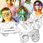 Maski dla dzieci kosmici 6 modeli do malowania 23249