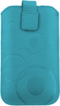 Etui na telefon rozmiar L kolor turkusowy koła (EMA101T-L) % BPZ
