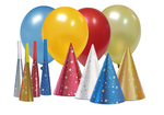 Zestaw MEGA PAKA MAGIC PARTY (4 czapeczki magic party, 4 trąbki magic party, 4 balony metalizowane)(K2099)