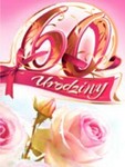 Karnet 60 Urodziny róże B6