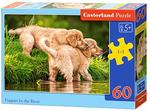 Puzzle 60 elementów Puppies by the River *