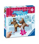 Puzzle 12 el.plastikowe Masza i Niedźwiedź  - Święta na lodzie *